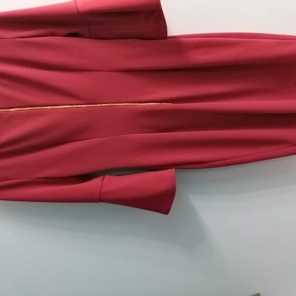 NWOT Calvin Klein Elegant Red Bell Sleeve Dress Size 6 - Picture 3 of 5